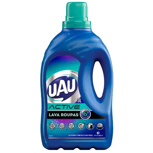 7496 - LAVA ROUPAS LIQUIDO UAU ACTIVE 4X3000ML 2 7496 - LAVA ROUPAS LIQUIDO UAU ACTIVE 4X3000ML 2