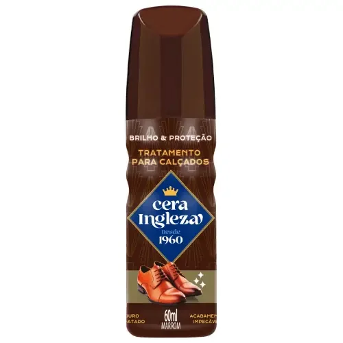 7554 - CERA LIQUIDA CALCADO INGLEZA MARROM 24X60ML
