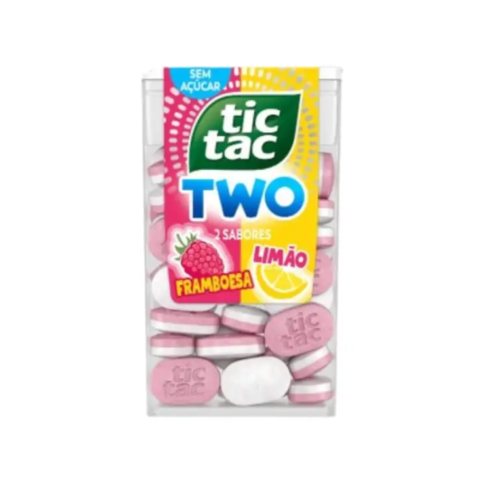 7694 - TIC TAC TWO FRAMBOESA E LIMAO T1X8X10. 7694 - TIC TAC TWO FRAMBOESA E LIMAO T1X8X10.